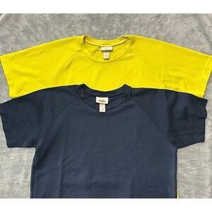 Zoic Mens Cycliing T Shirt Yellow/Green & Blue Set Short Sleeve Crew Neck Size M